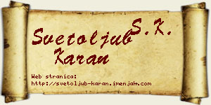Svetoljub Karan vizit kartica